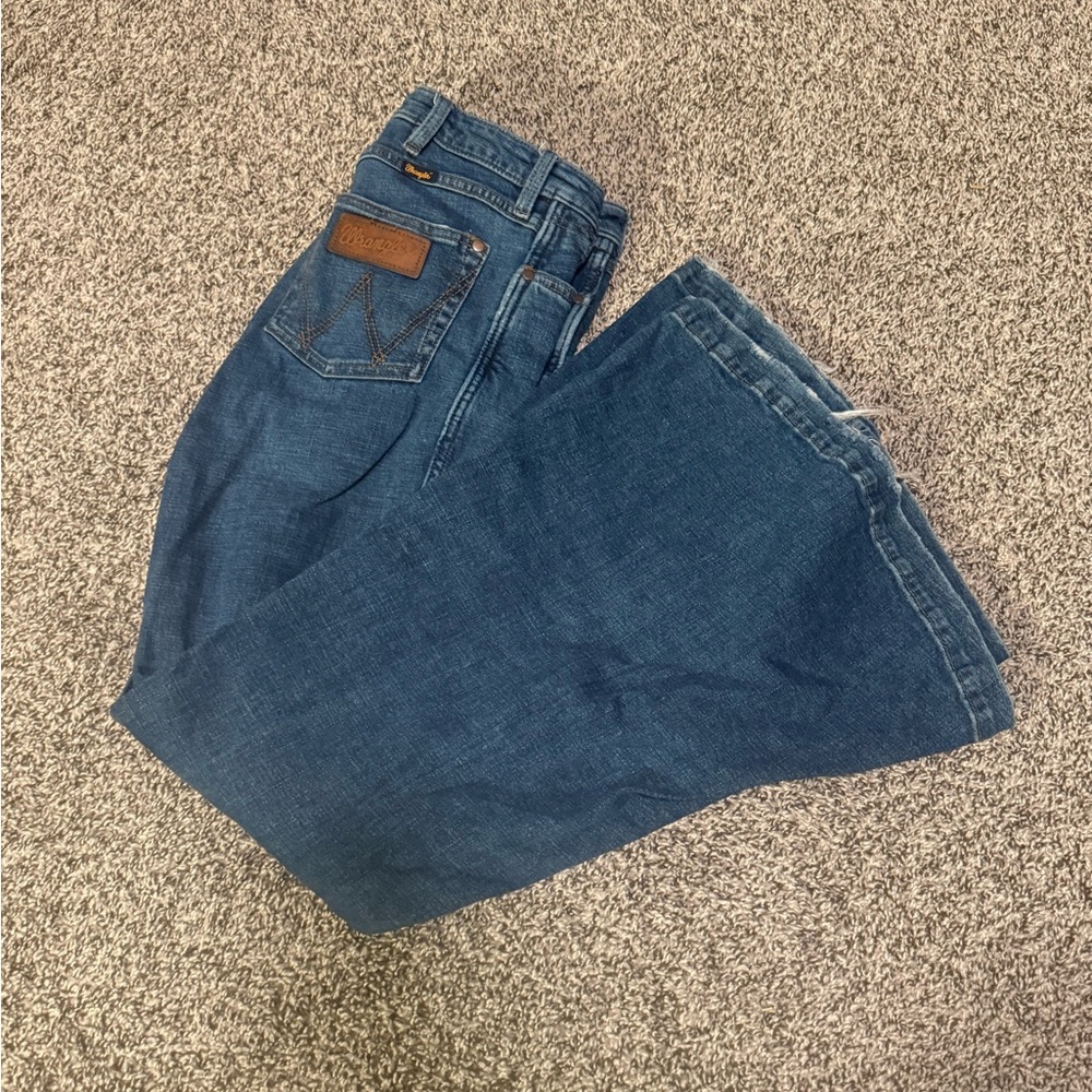 Wrangler Blue Flare Wide Leg Jeans